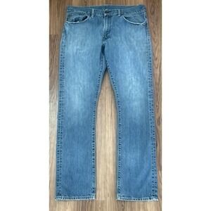 Polo Ralph Lauren Slim Straight Light Blue Denim Jeans Mens 34x32 Logo